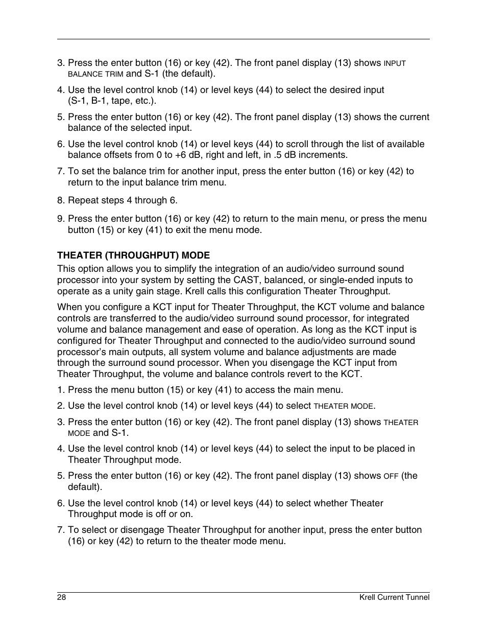 Krell Industries KCT User Manual | Page 32 / 44