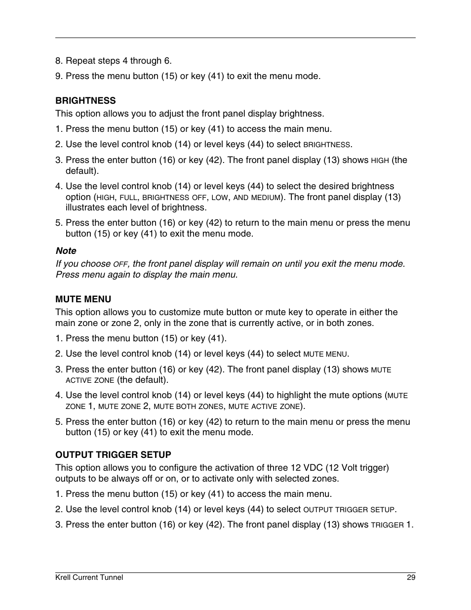 Krell Industries KCT User Manual | Page 33 / 44