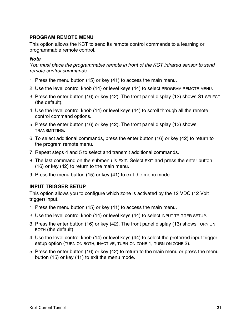 Krell Industries KCT User Manual | Page 35 / 44