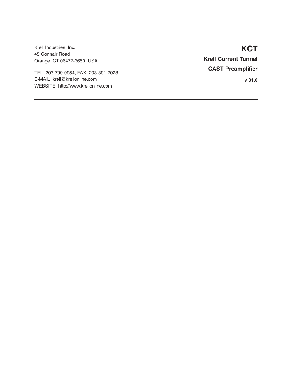 Krell Industries KCT User Manual | Page 44 / 44