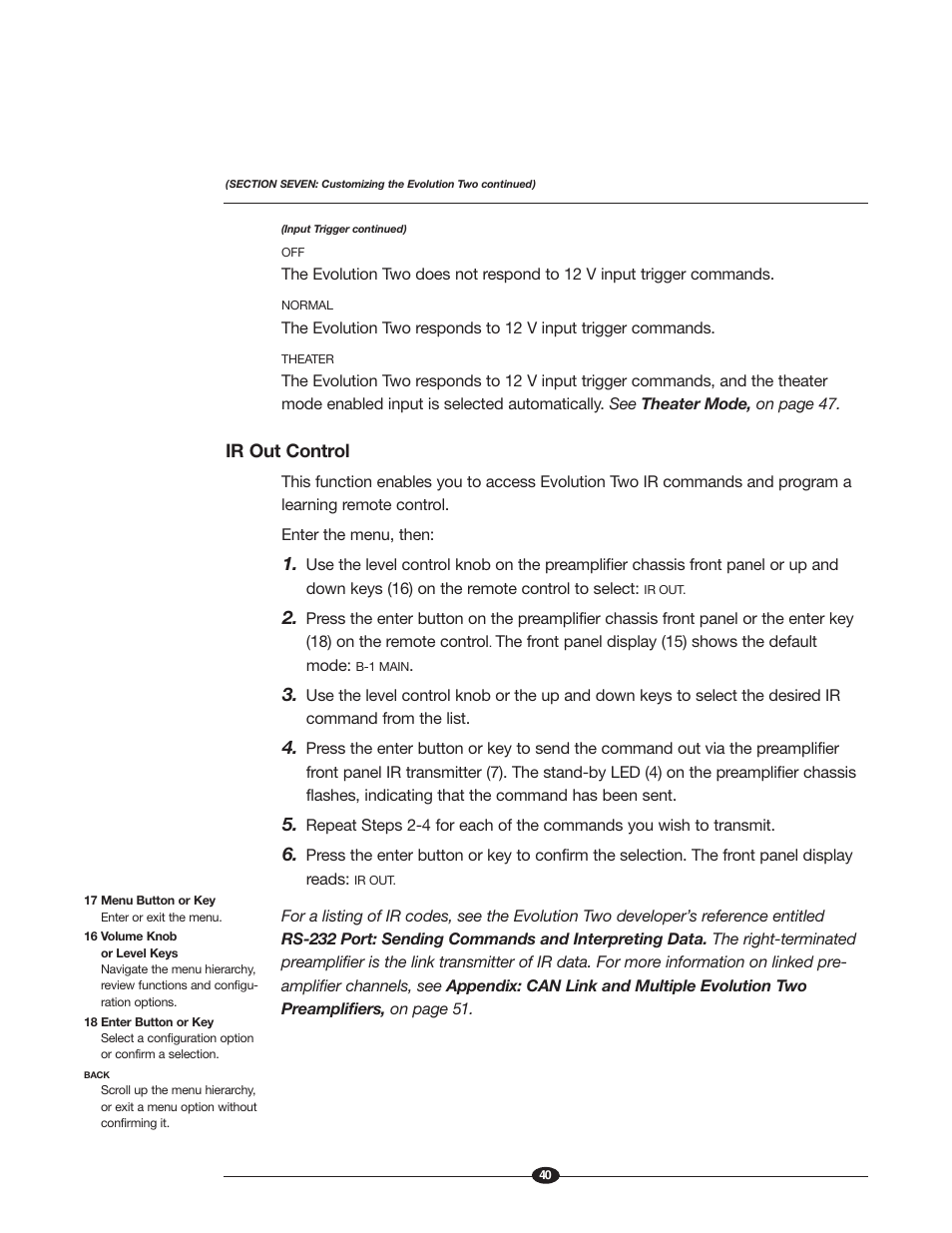Krell Industries EVOLUTION TWO MONAURAL PREAMPLIFIER User Manual | Page 44 / 60