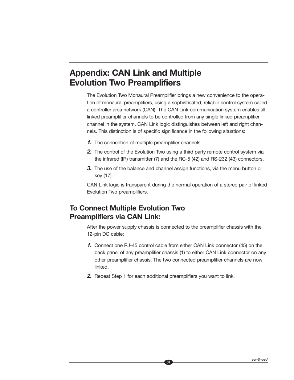 Krell Industries EVOLUTION TWO MONAURAL PREAMPLIFIER User Manual | Page 55 / 60