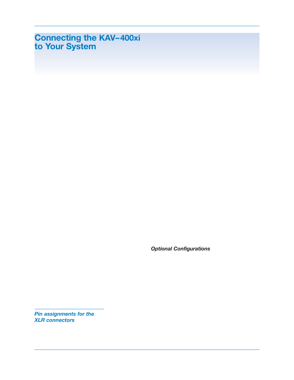 Connecting the, Kav– 400xi | Krell Industries KAV400xi User Manual | Page 18 / 27