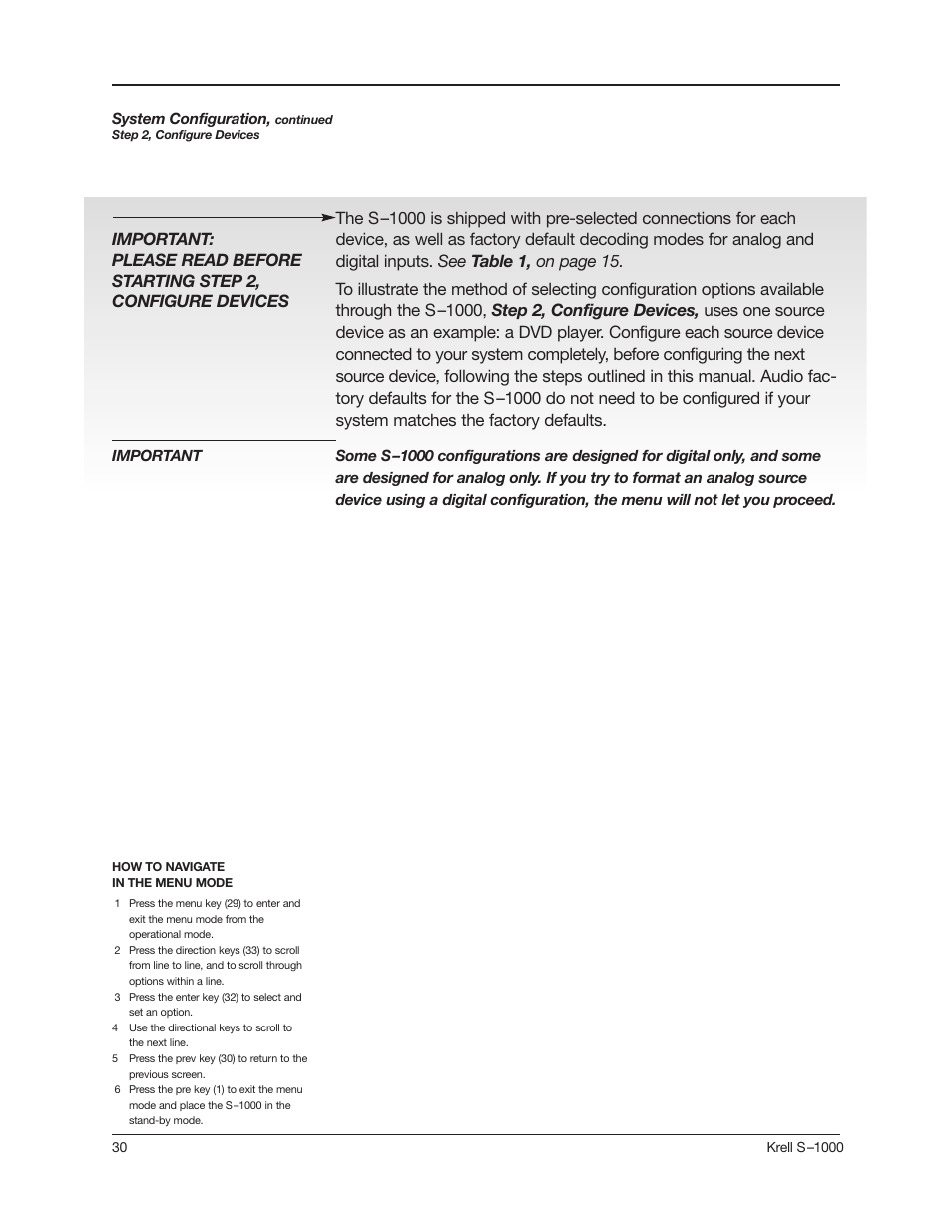 Krell Industries S-1000 User Manual | Page 34 / 72