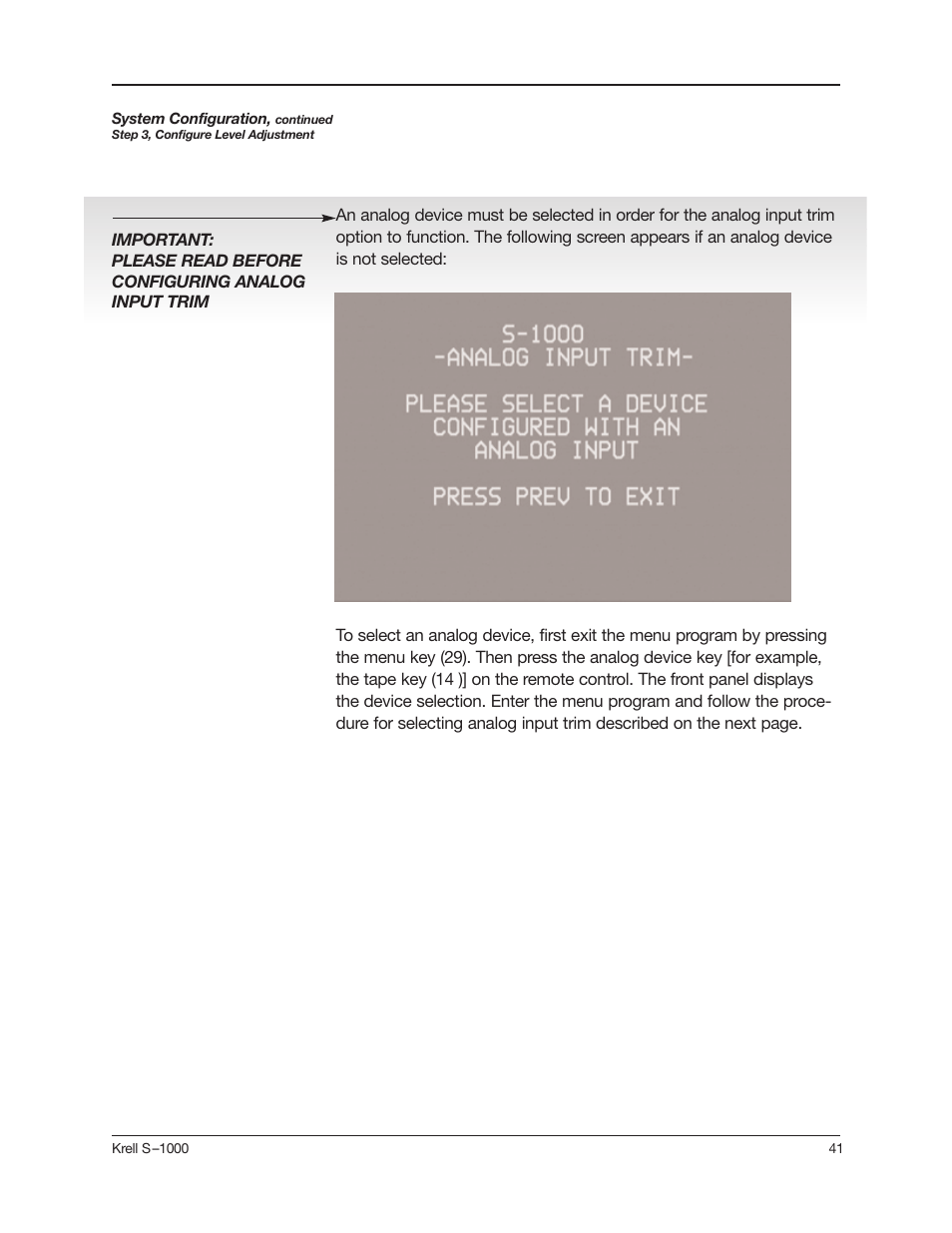 Krell Industries S-1000 User Manual | Page 45 / 72