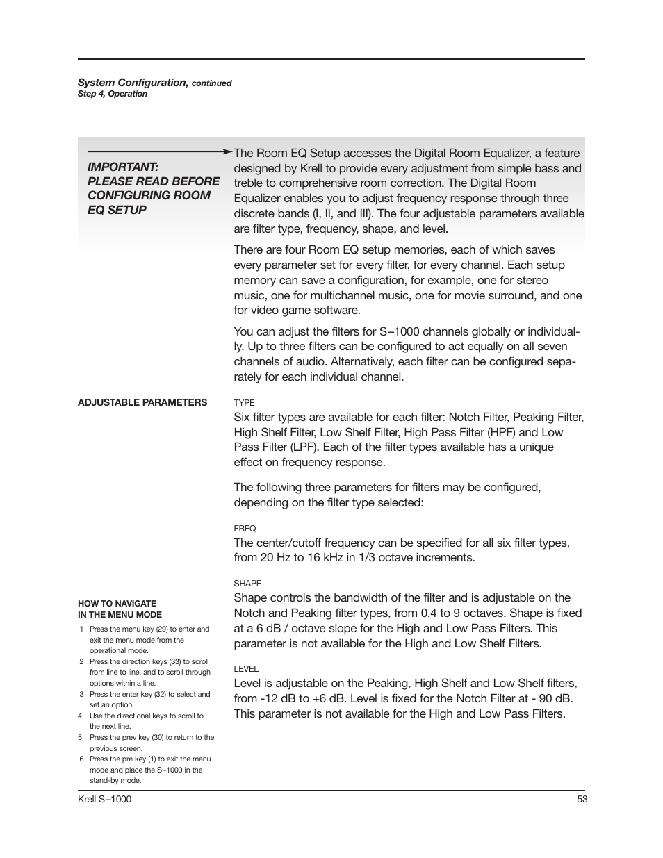 Krell Industries S-1000 User Manual | Page 57 / 72