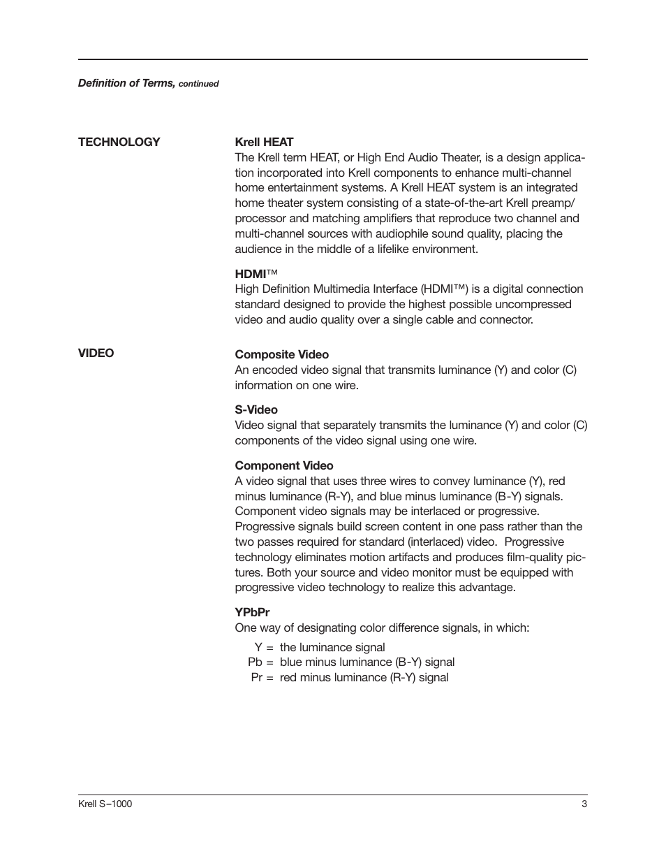 Krell Industries S-1000 User Manual | Page 7 / 72