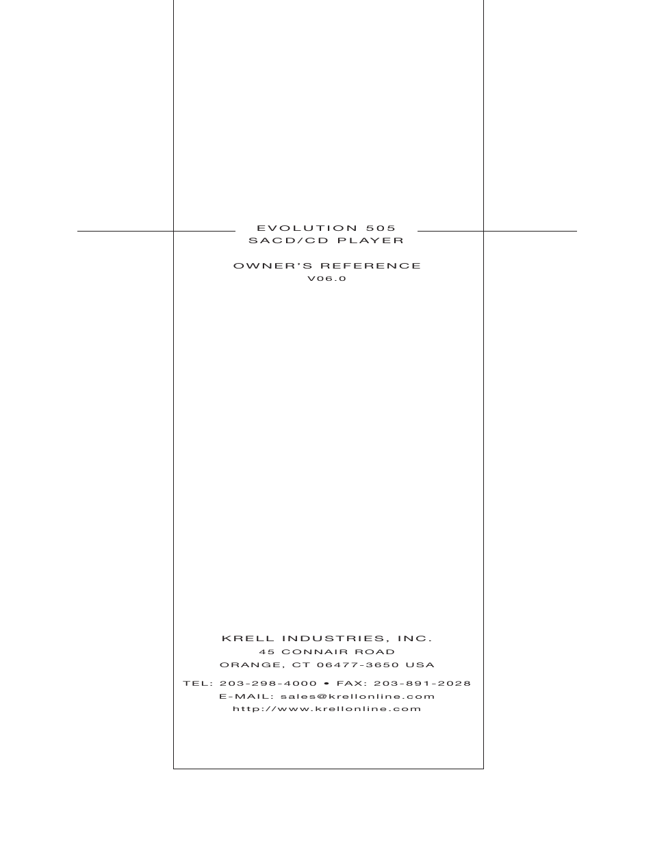 Krell Industries Evolution 505 User Manual | Page 32 / 32