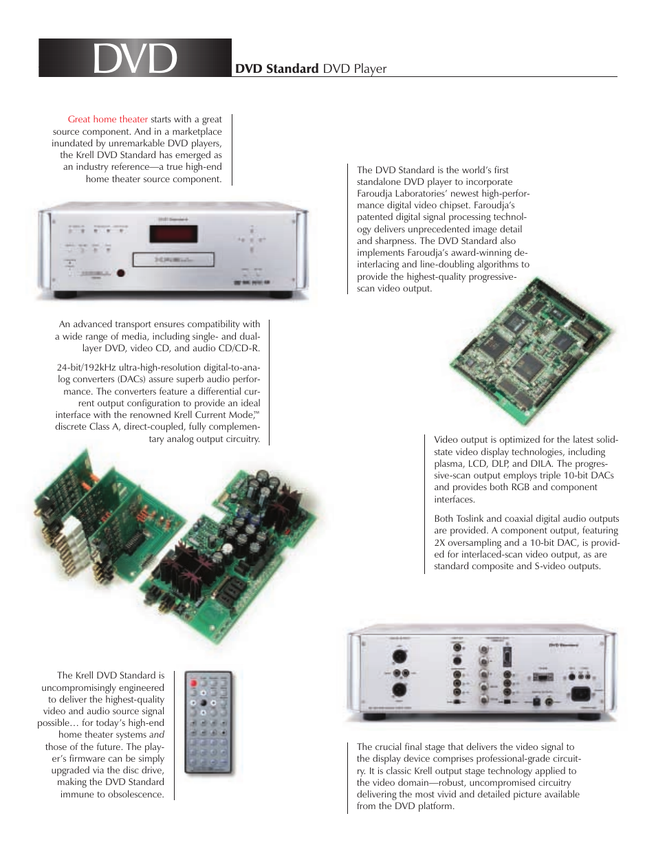 Krell Industries DVD Palyer User Manual | Page 2 / 8