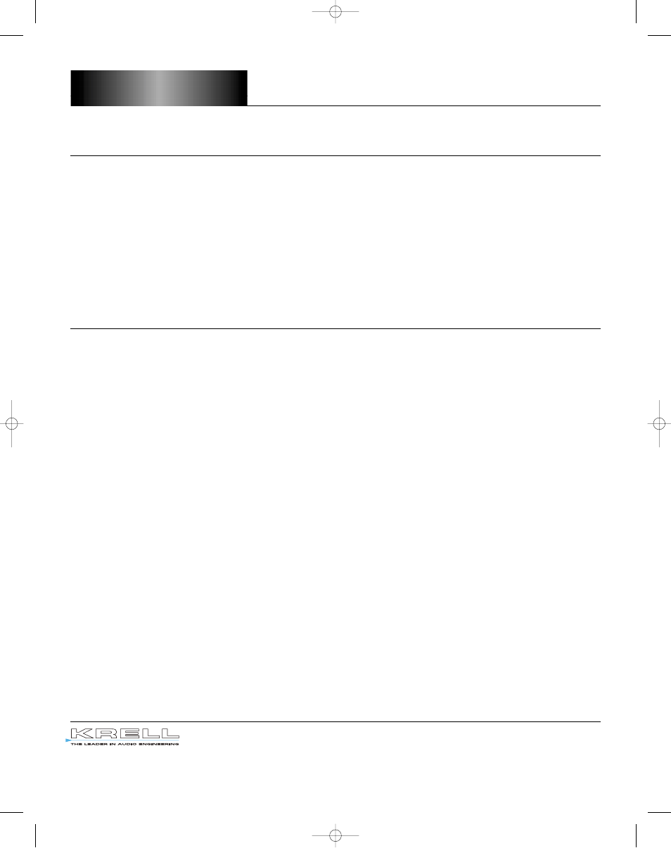 Specifications | Krell Industries Surround Sound Preamp/Processor User Manual | Page 4 / 4