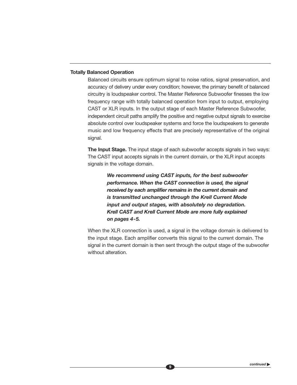 Krell Industries MASTER REFERENCE SUBWOOFER User Manual | Page 15 / 58