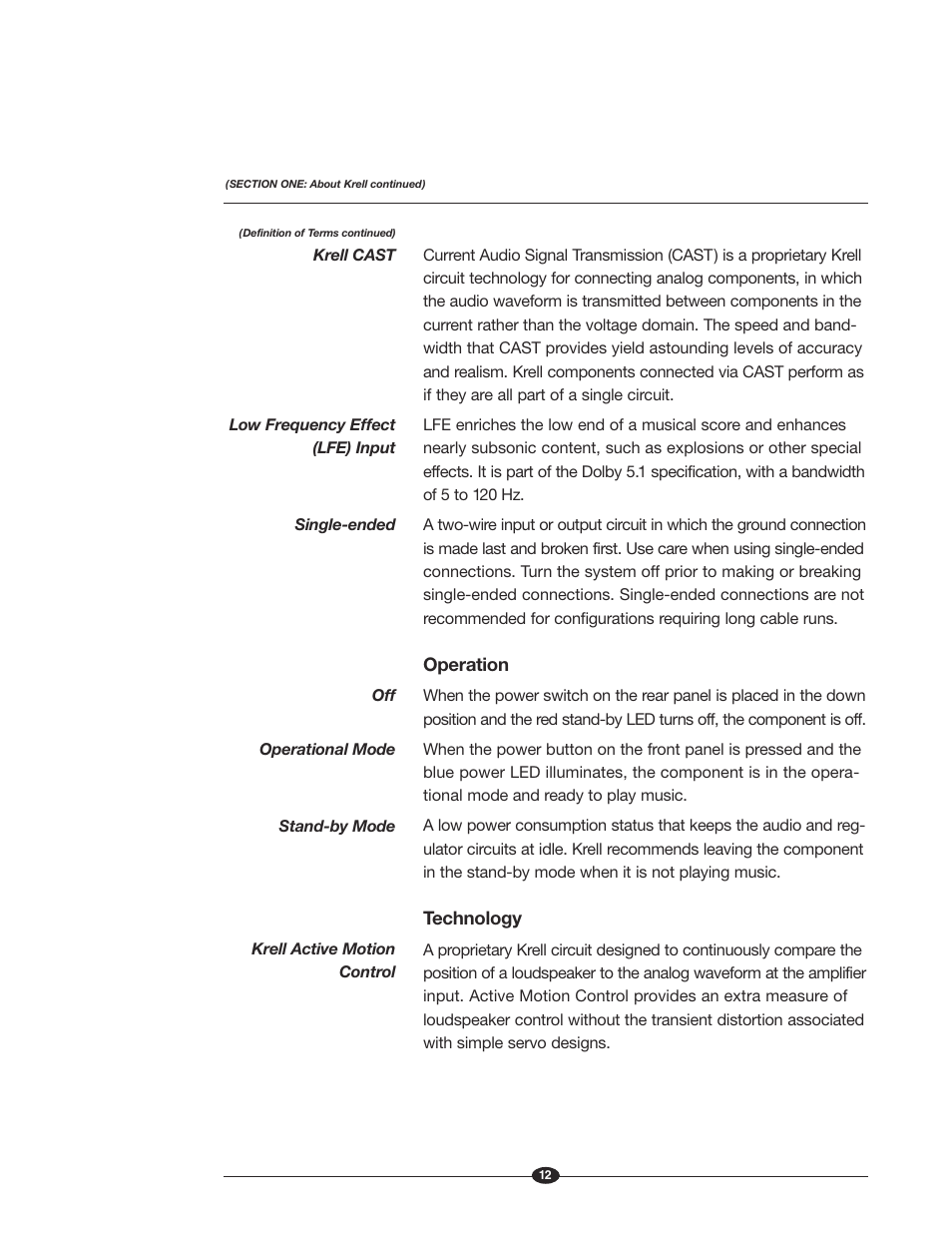 Krell Industries MASTER REFERENCE SUBWOOFER User Manual | Page 18 / 58