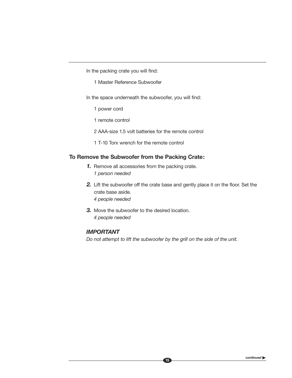 Krell Industries MASTER REFERENCE SUBWOOFER User Manual | Page 21 / 58