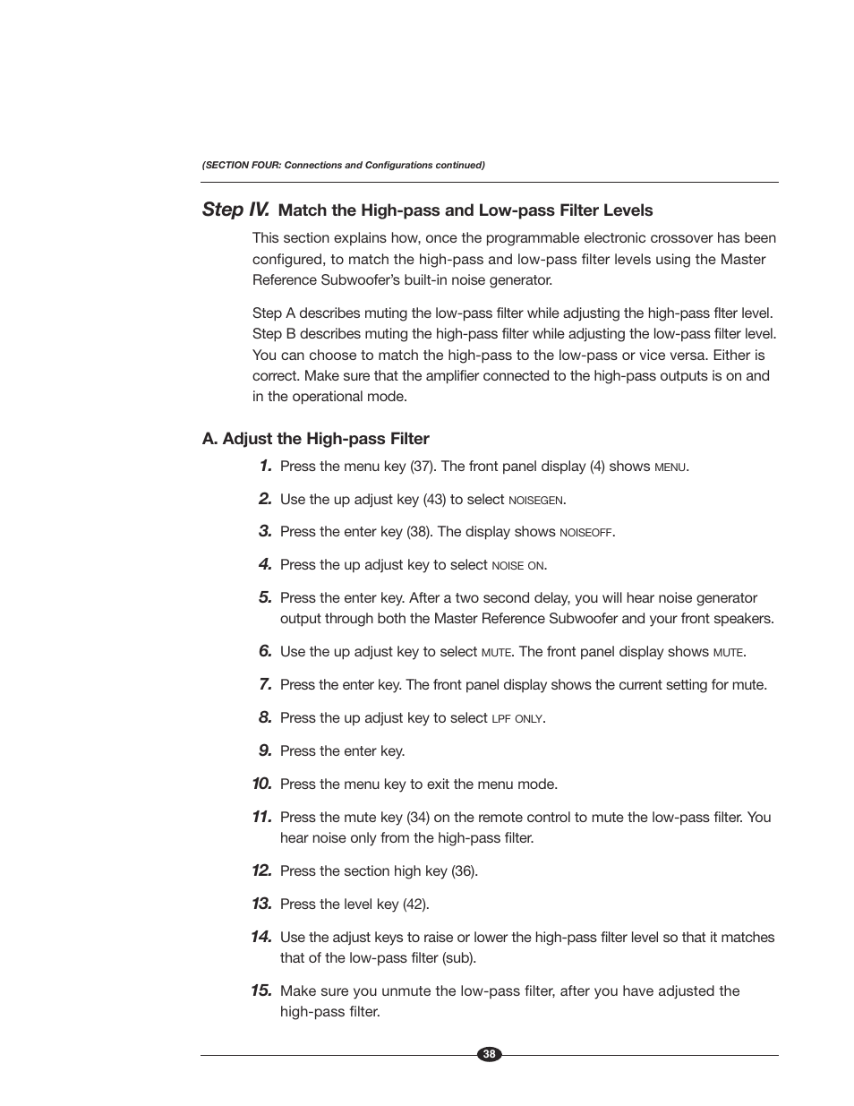 Step iv | Krell Industries MASTER REFERENCE SUBWOOFER User Manual | Page 44 / 58