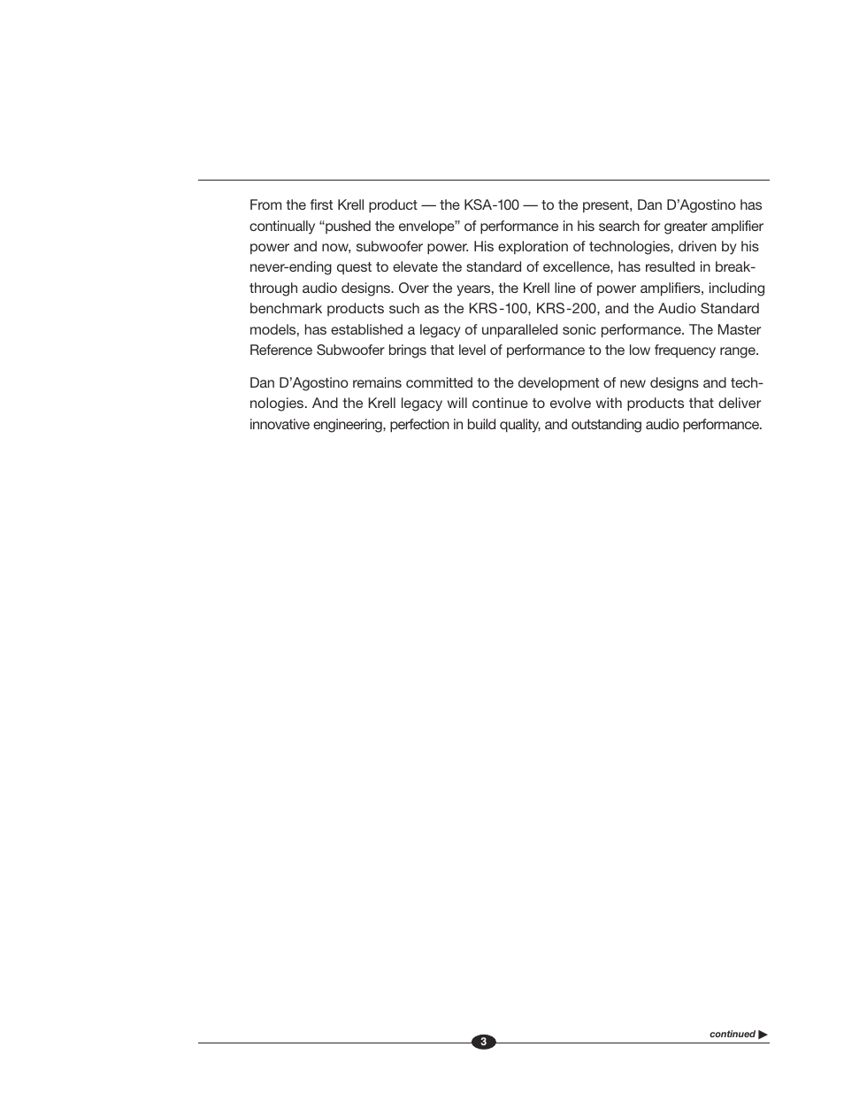Krell Industries MASTER REFERENCE SUBWOOFER User Manual | Page 9 / 58
