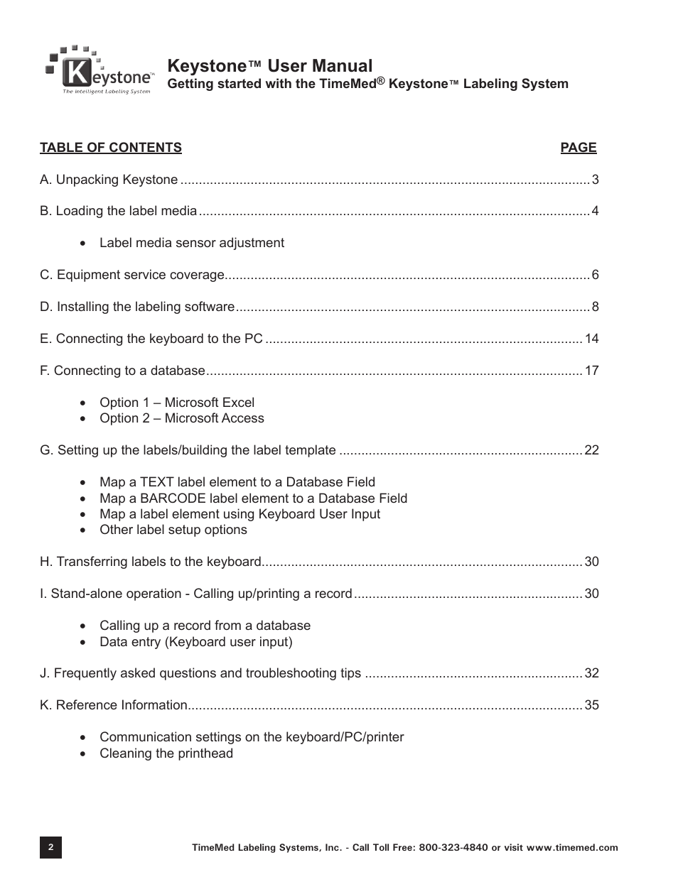 Keystone, User manual | Keystone Computer Keyboard User Manual | Page 2 / 38
