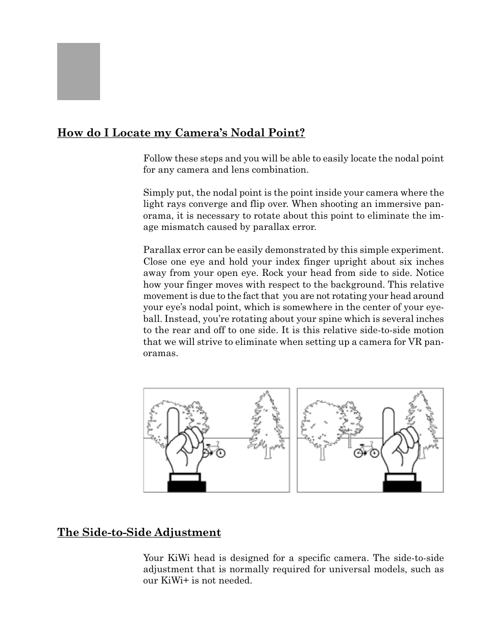 Finding the nodal point with 3rd party lenses | Kaidan KiWi Digital Camera Tripod User Manual | Page 11 / 21