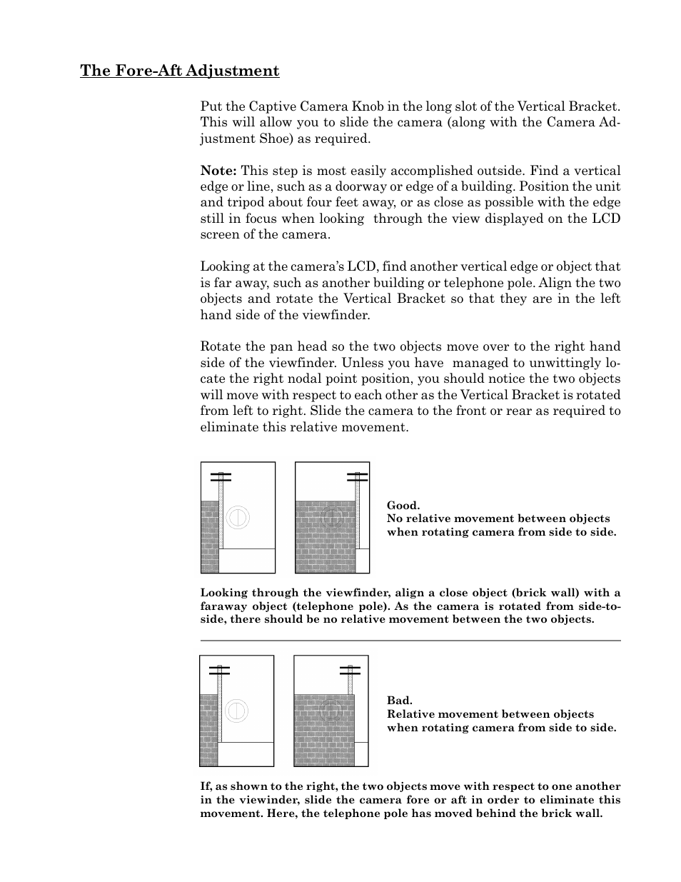 The fore-aft adjustment | Kaidan KiWi Digital Camera Tripod User Manual | Page 12 / 21