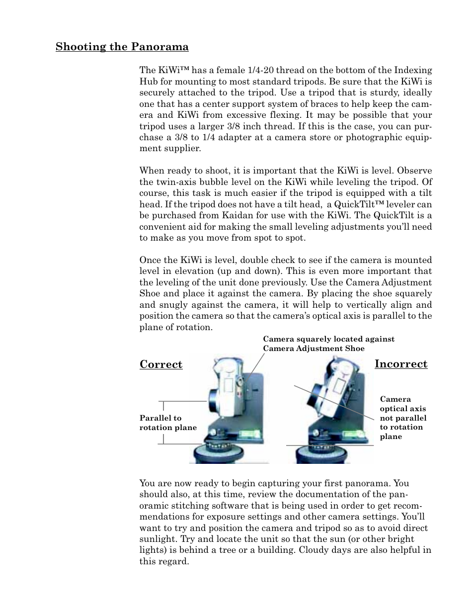 Kaidan KiWi Digital Camera Tripod User Manual | Page 9 / 21