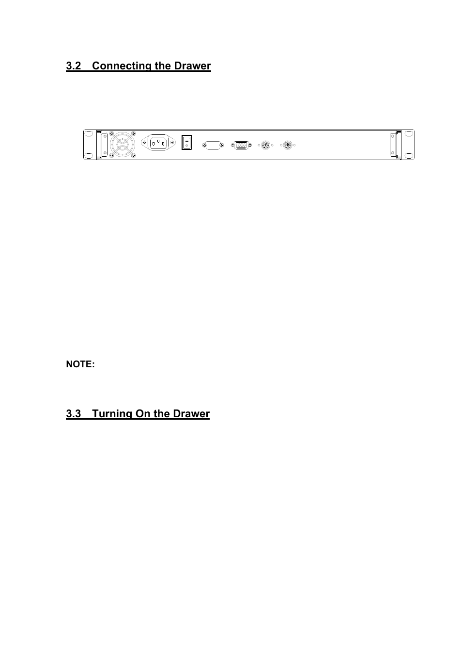 2 connecting the drawer, 3 turning on the drawer | Koller-Craft Plastic Hawkeye 1U rack mount 15" TFT monitor/keyboard drawer RPD-1151 User Manual | Page 24 / 43