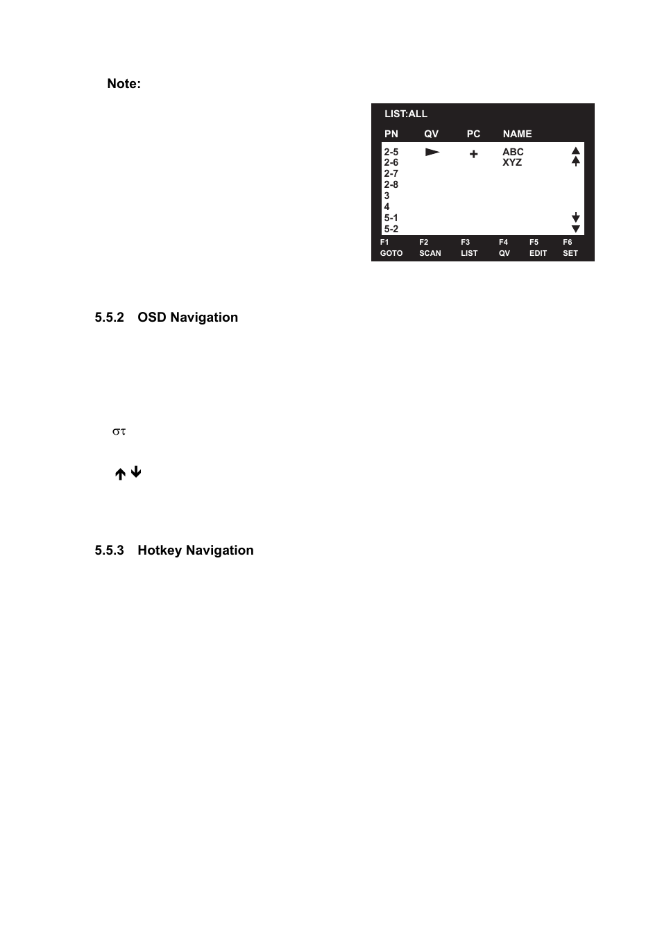 2 osd navigation, 3 hotkey navigation | Koller-Craft Plastic Hawkeye 1U rack mount 15" TFT monitor/keyboard drawer RPD-1151 User Manual | Page 36 / 43