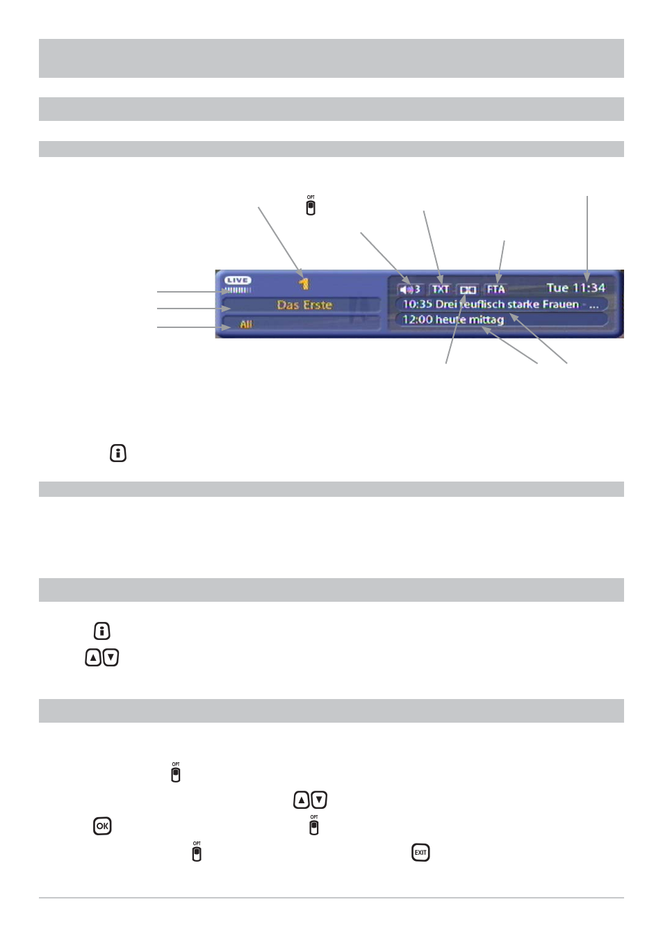 On-screen displays (osd) | Kathrein UFC 861si User Manual | Page 21 / 128