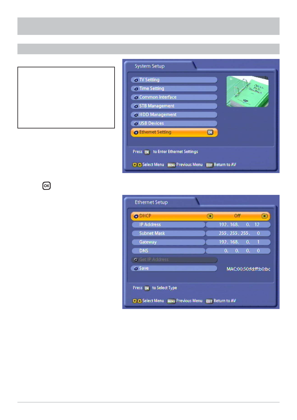 Setting system parameters | Kathrein UFC 861si User Manual | Page 38 / 128