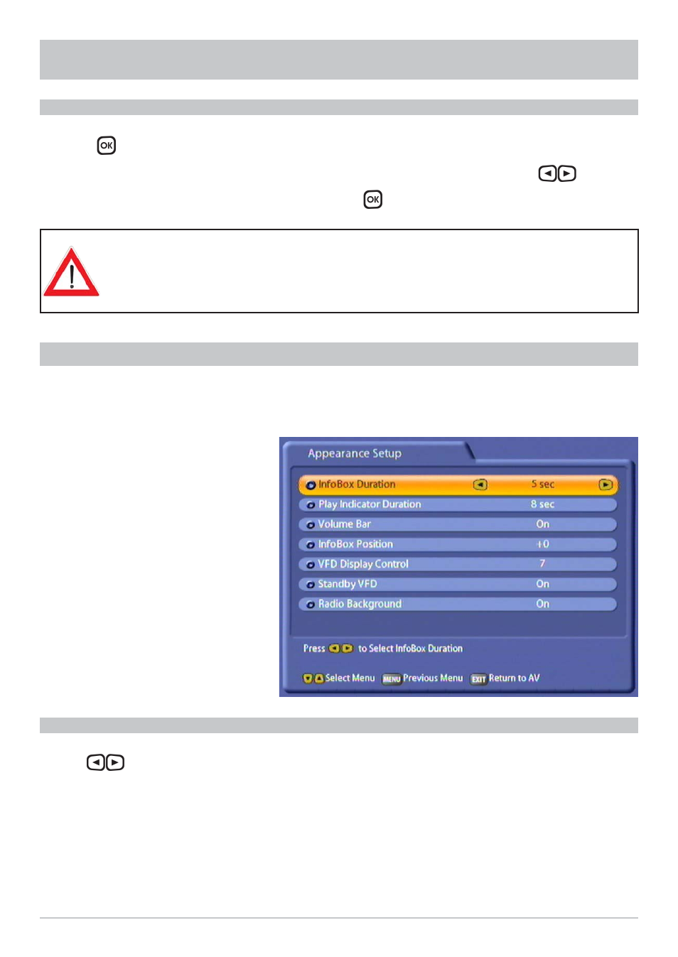 User settings | Kathrein UFC 861si User Manual | Page 43 / 128