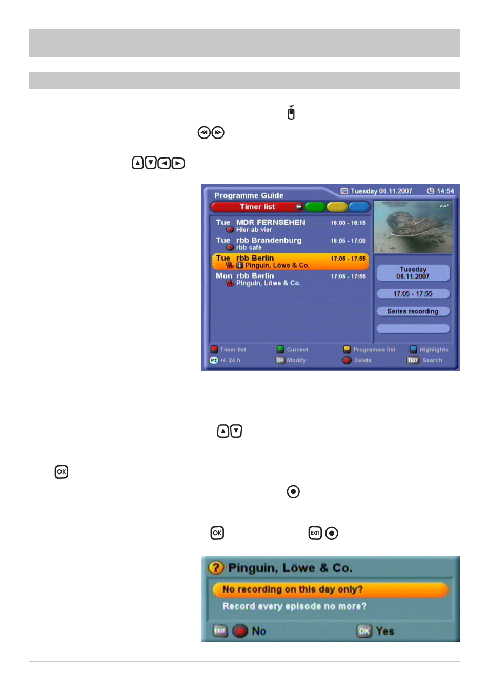 Electronic programme guide (epg) | Kathrein UFC 861si User Manual | Page 66 / 128