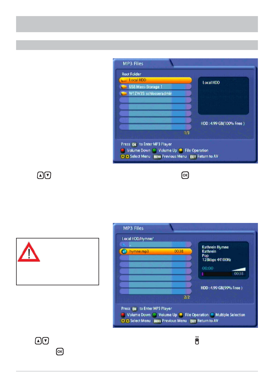 Multimedia/games | Kathrein UFC 861si User Manual | Page 91 / 128