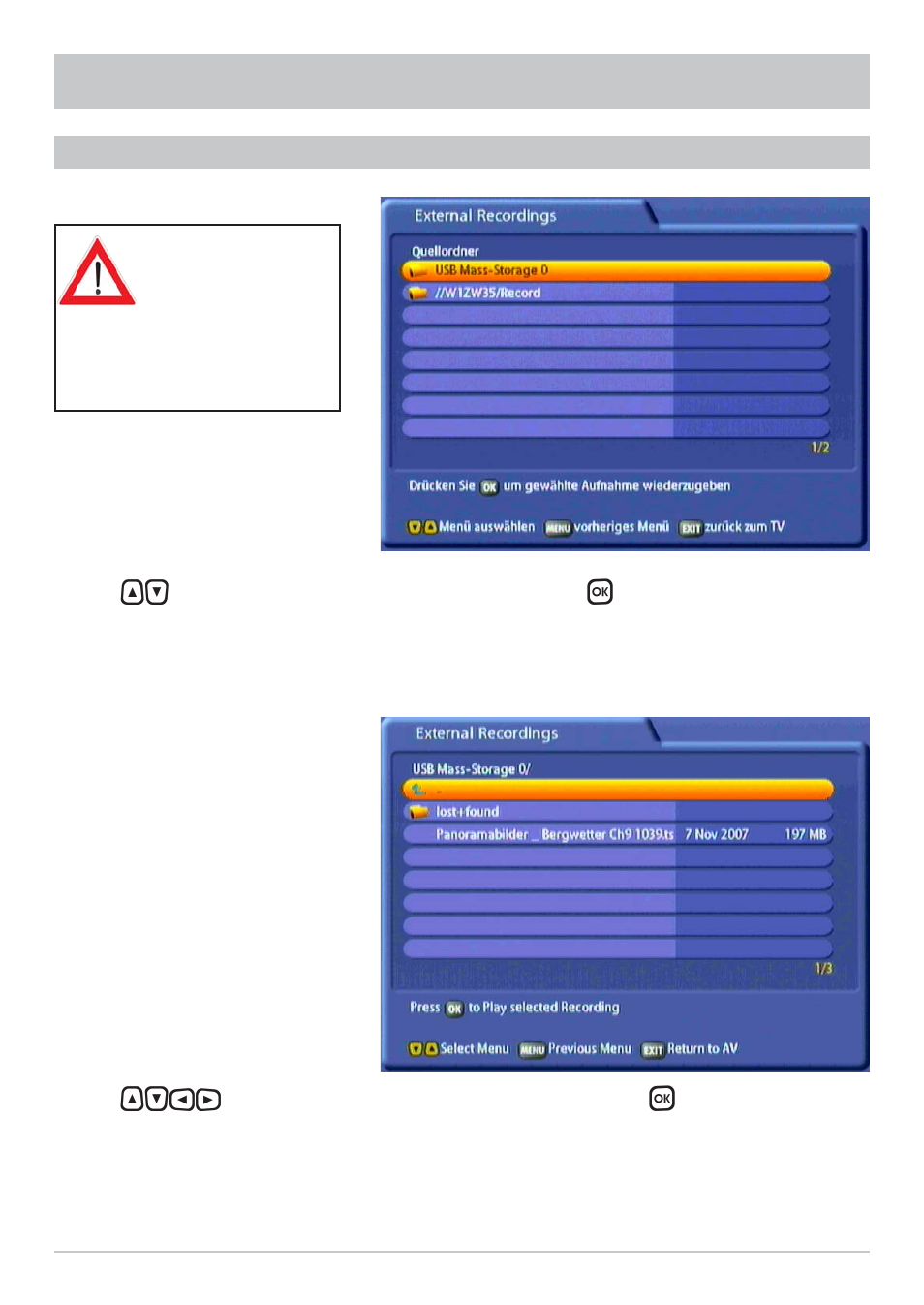 Multimedia/games | Kathrein UFC 861si User Manual | Page 99 / 128