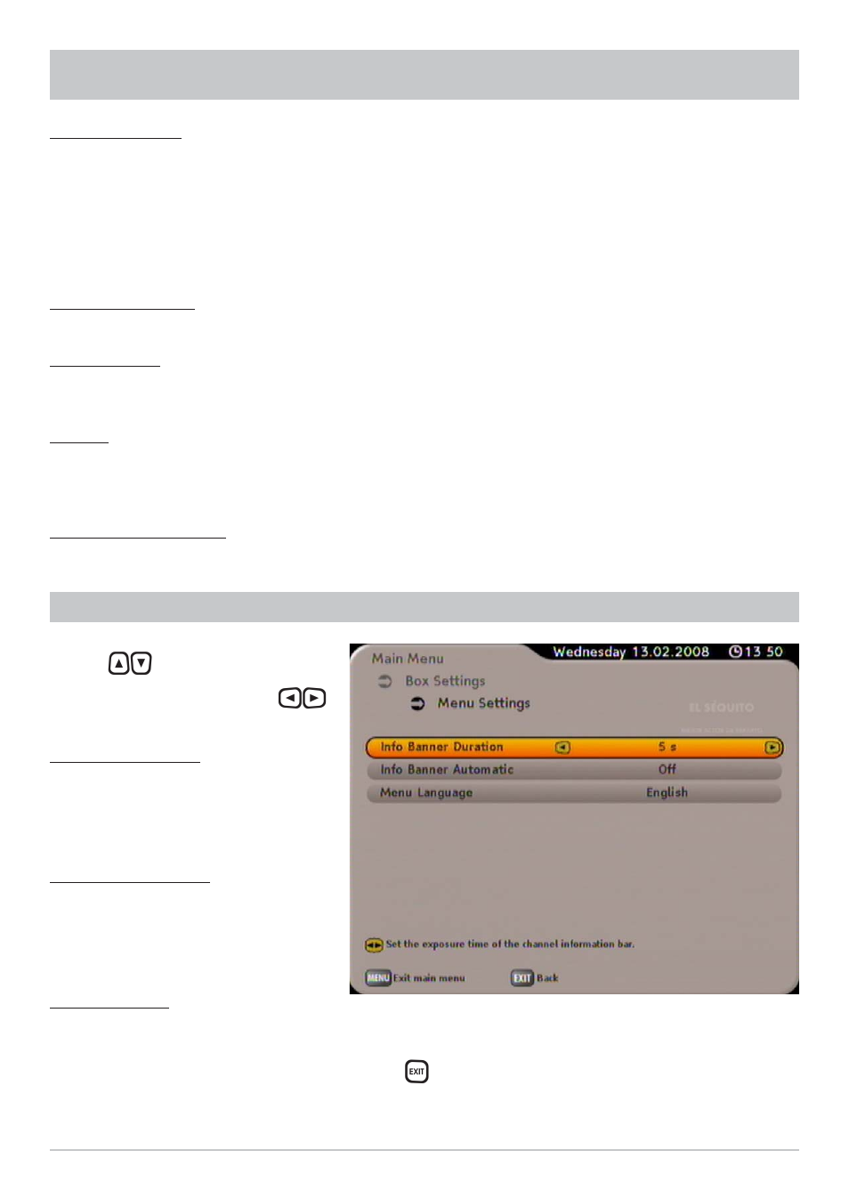 Box settings | Kathrein UFS 790sw User Manual | Page 59 / 80