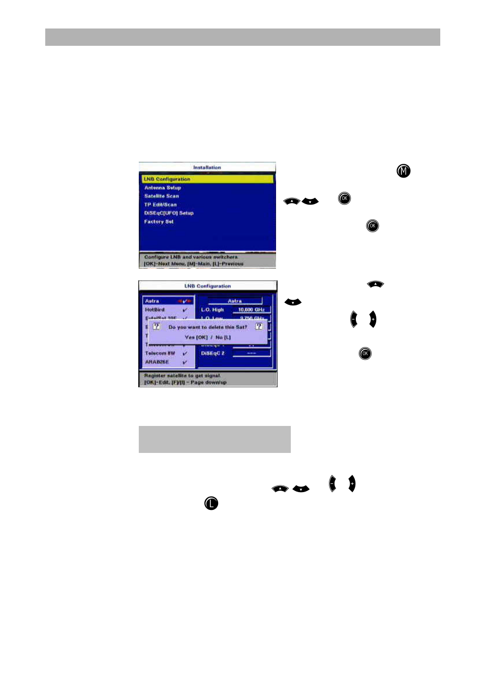 Adding/removing satellites | Kathrein UFD 545 User Manual | Page 27 / 65