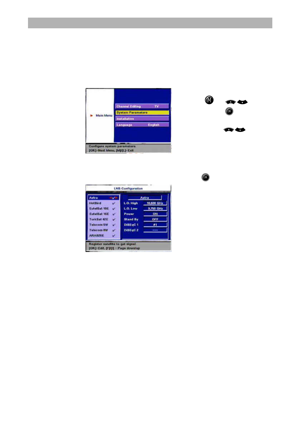 Installation menu | Kathrein UFD 545 User Manual | Page 36 / 65