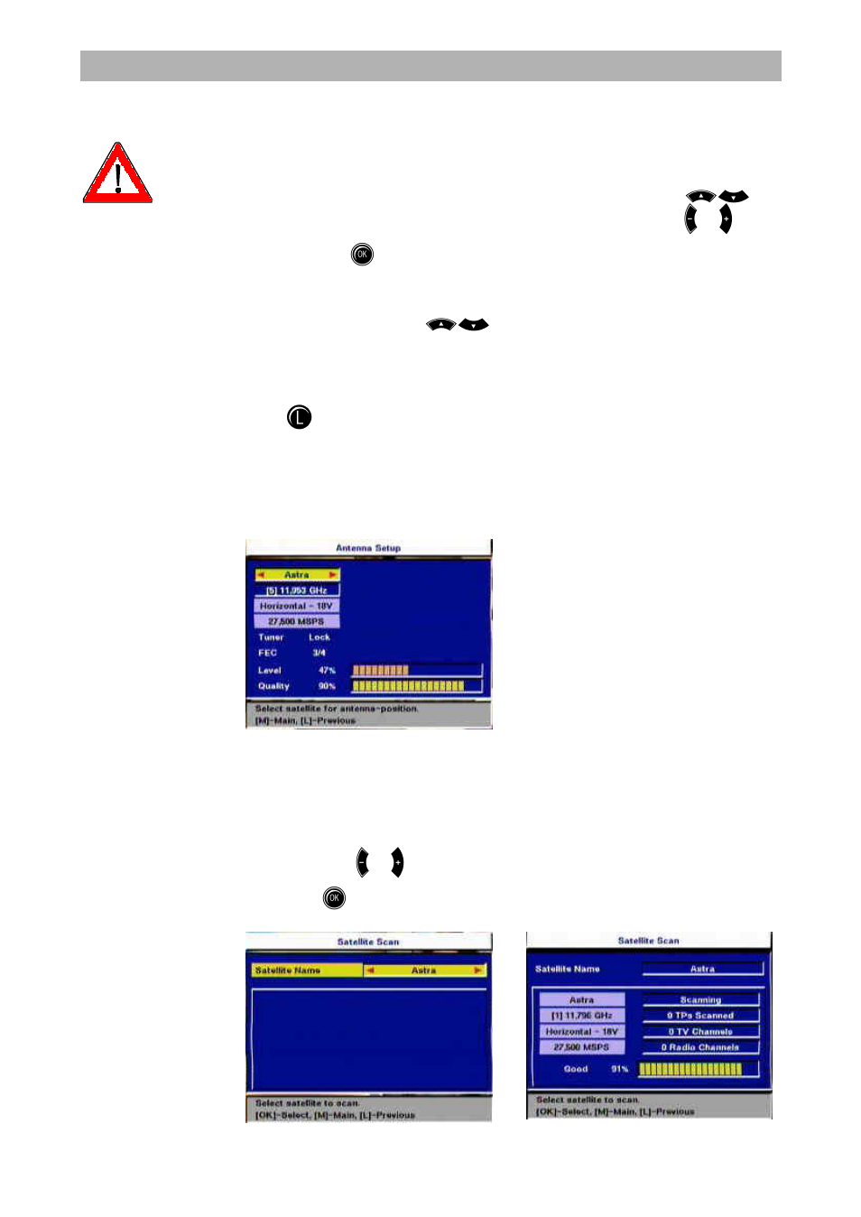 Installation menu | Kathrein UFD 545 User Manual | Page 38 / 65