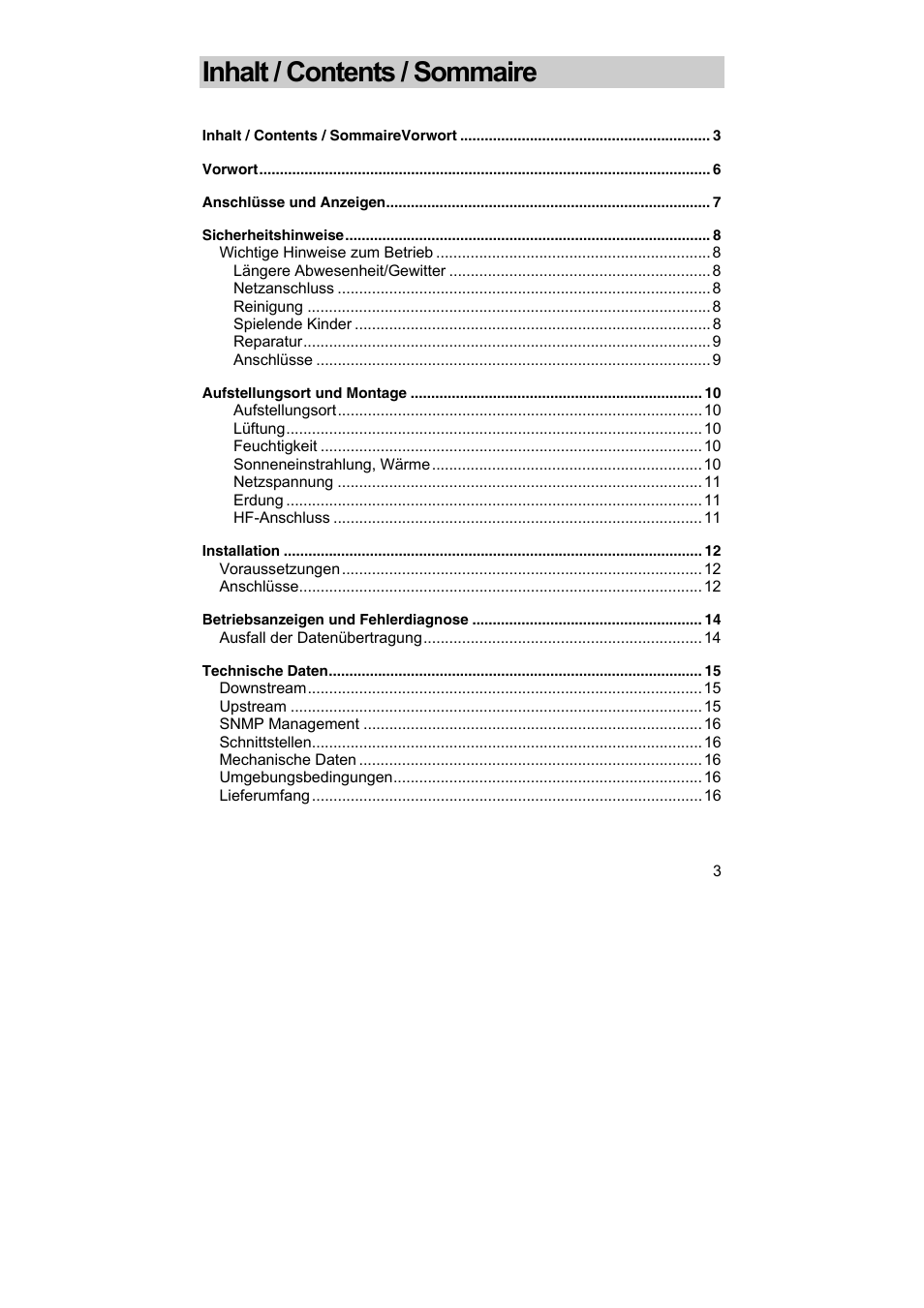 Kathrein DCM 42 User Manual | Page 3 / 45