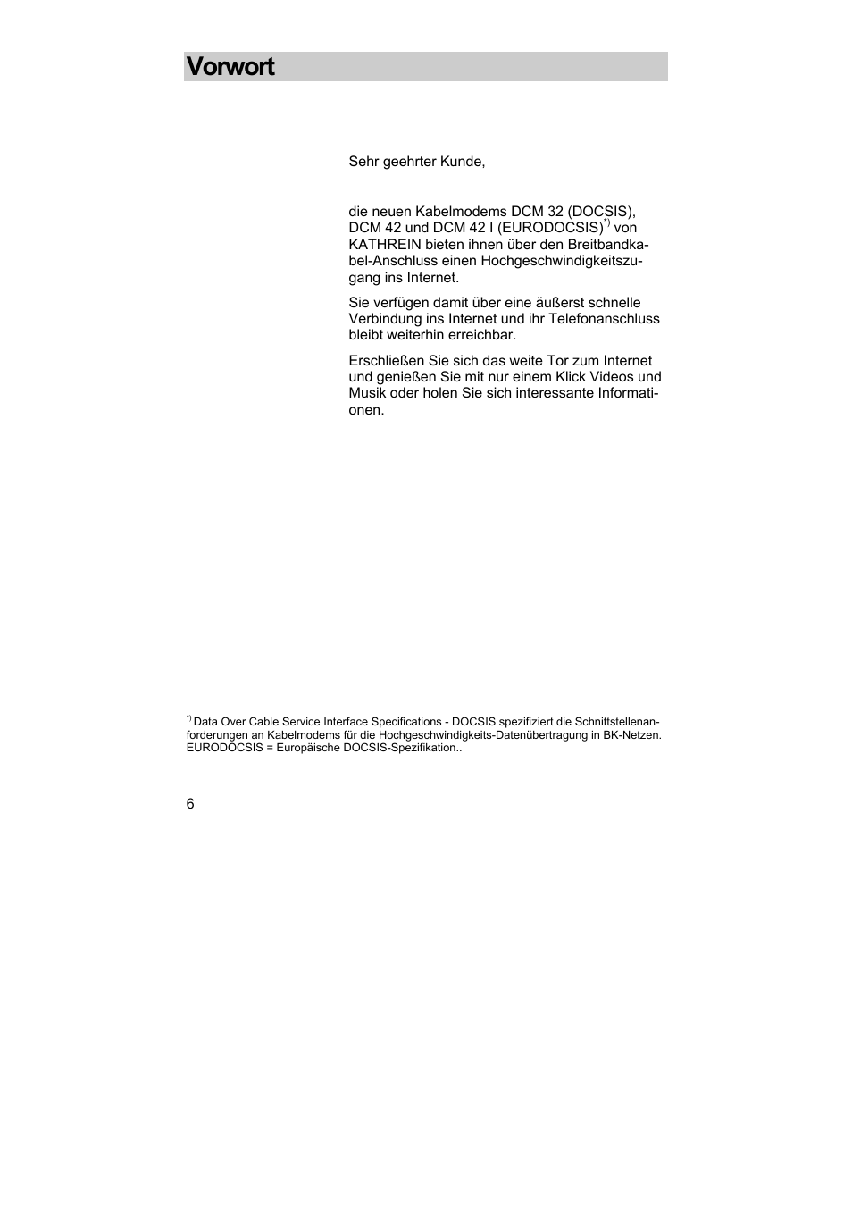 Vorwort | Kathrein DCM 42 User Manual | Page 6 / 45