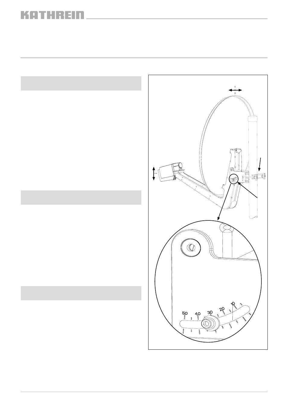 Ausrichten der satelliten-empfangsanlage (abb. 4), Aligning the satellite reception system (fig. 4), Positionnement de l’antenne satellite (fig. 4) | Kathrein UAS 584 User Manual | Page 5 / 8