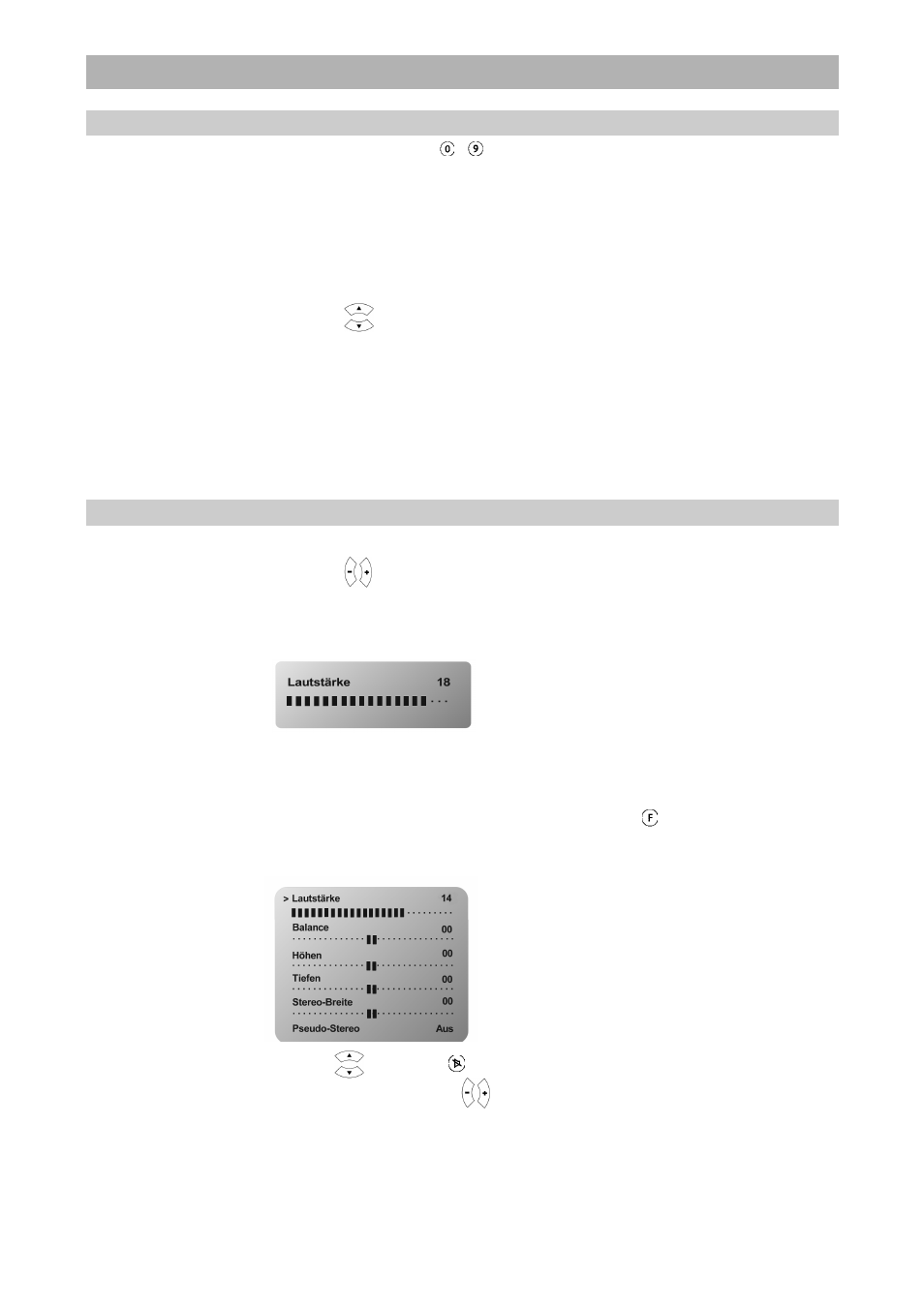 Receiver operation, Selecting a programme, Adjusting volume, balance and tone | Kathrein UFD 420 User Manual | Page 11 / 35