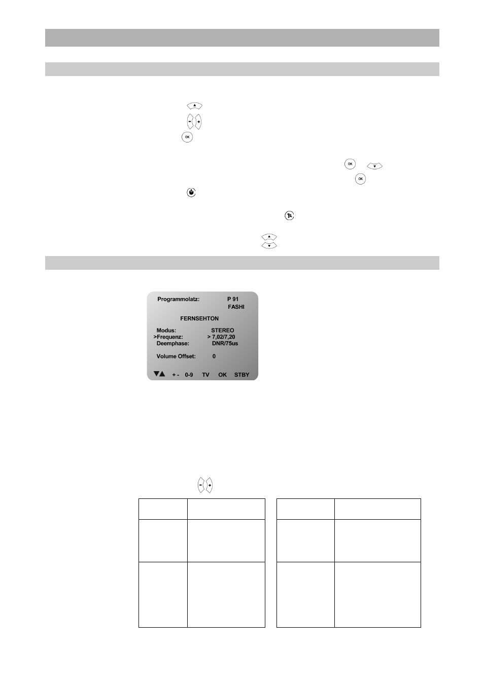 Programming tv programmes, Programme name, The "audio" menu | Kathrein UFD 420 User Manual | Page 21 / 35