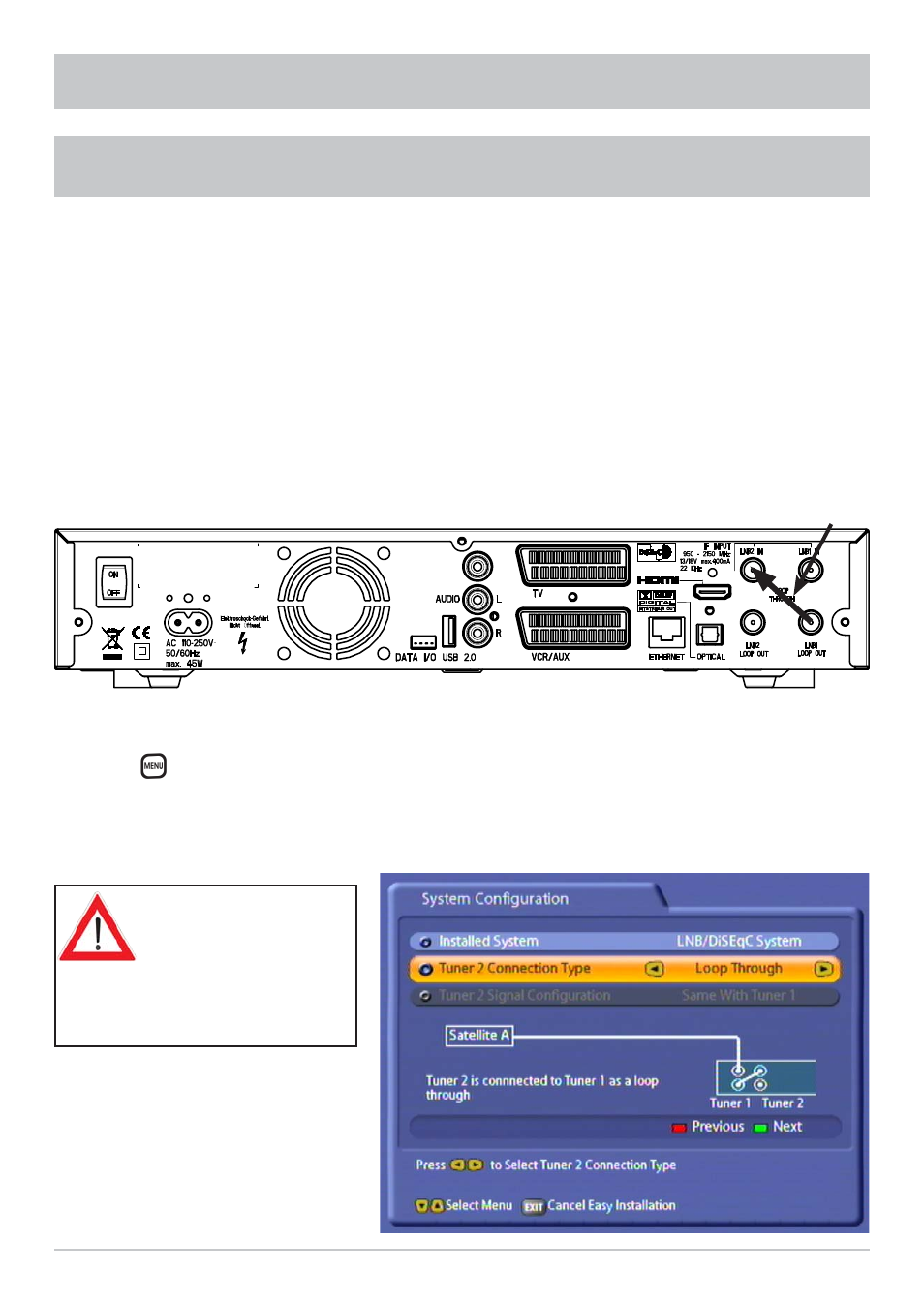 Connection and set-up | Kathrein UFS 822sw User Manual | Page 10 / 156