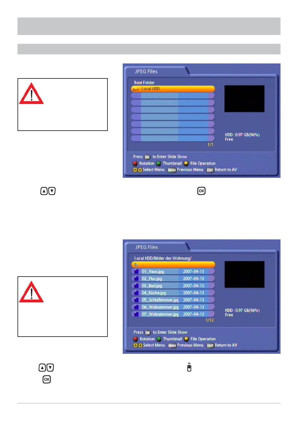 Multimedia/games | Kathrein UFS 822sw User Manual | Page 108 / 156