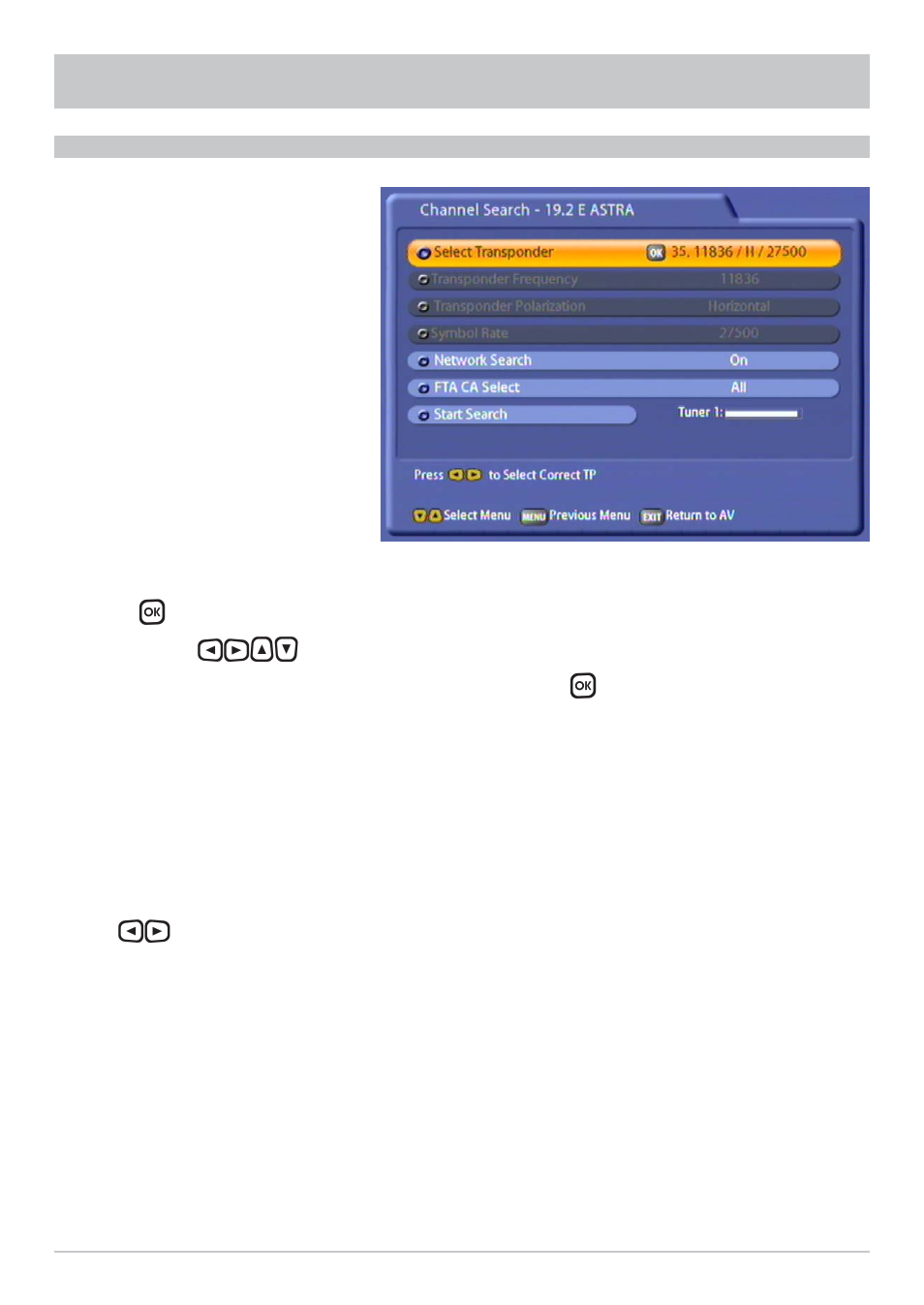 Installation menu | Kathrein UFS 822sw User Manual | Page 119 / 156