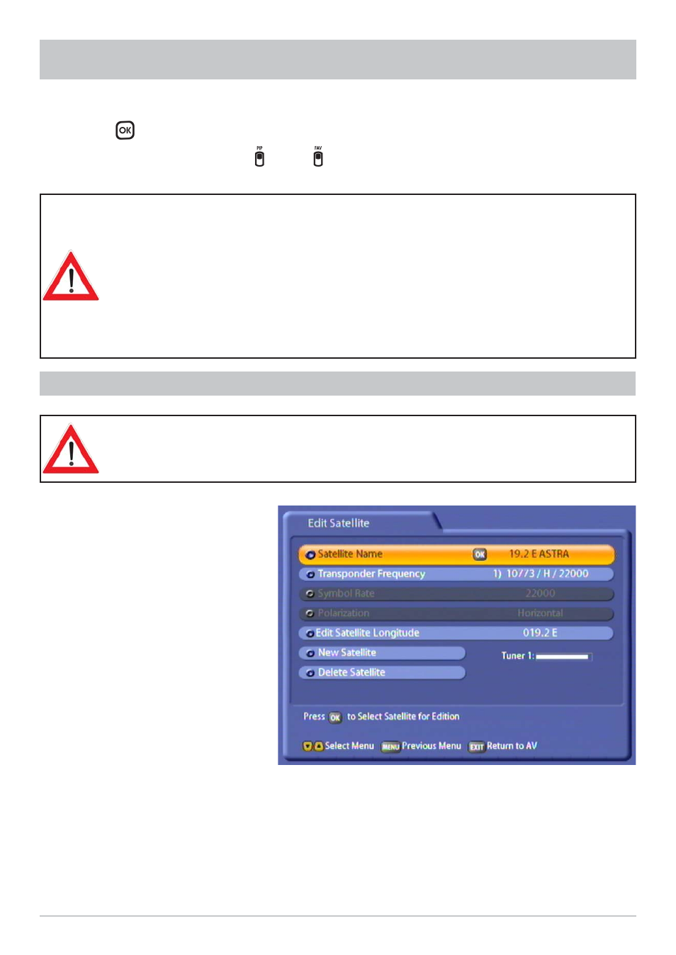 Installation menu | Kathrein UFS 822sw User Manual | Page 123 / 156