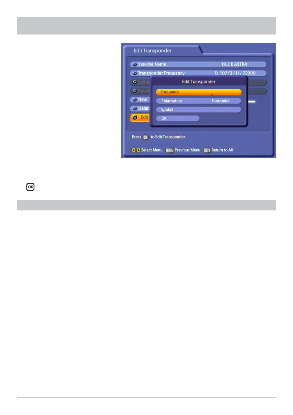 Installation menu | Kathrein UFS 822sw User Manual | Page 126 / 156