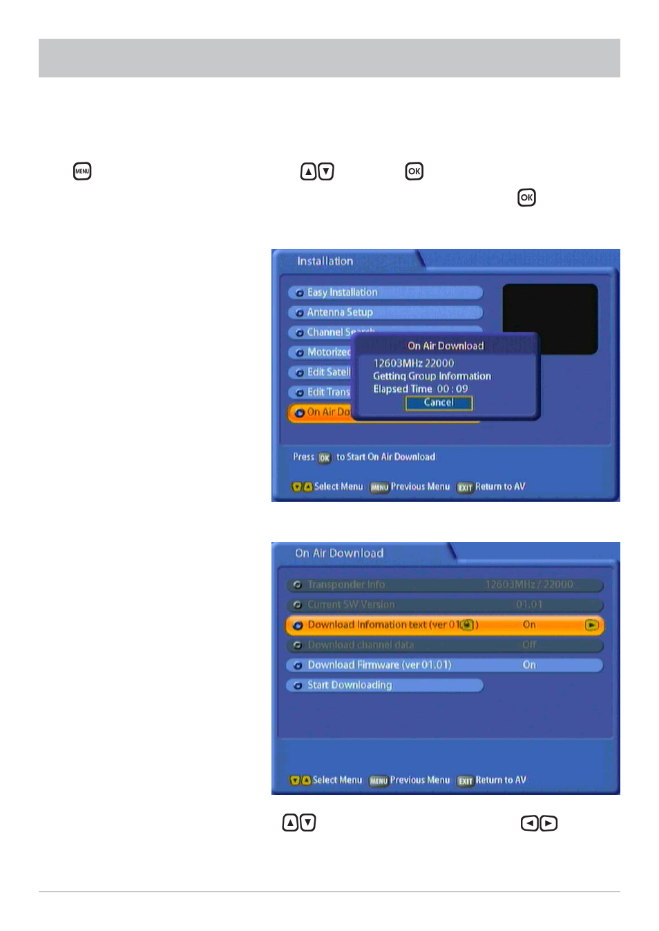 Software and programme list update | Kathrein UFS 822sw User Manual | Page 128 / 156