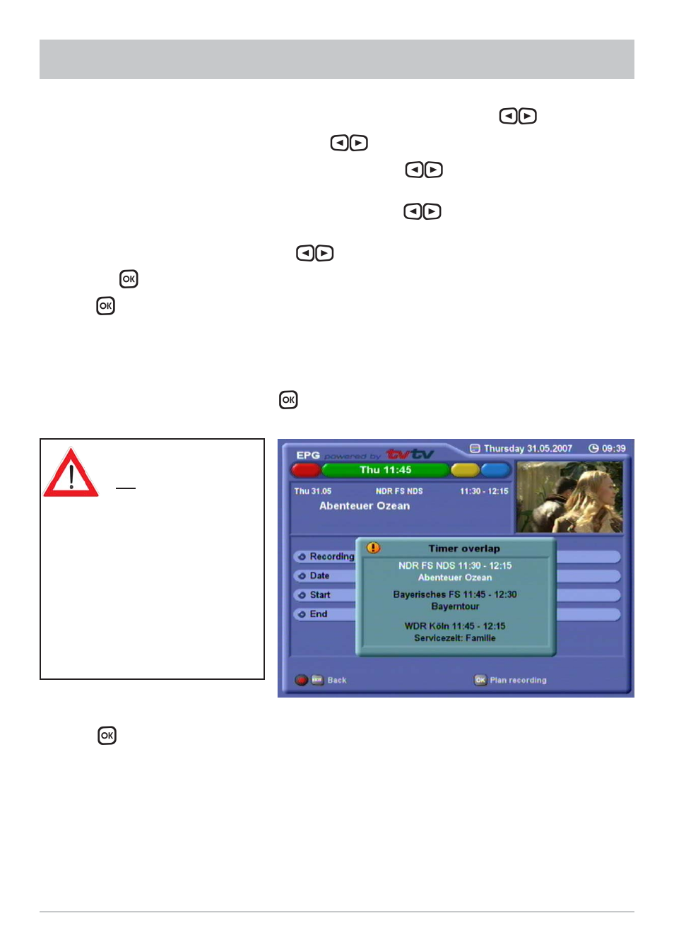 Tvtv epg and timer | Kathrein UFS 822sw User Manual | Page 76 / 156