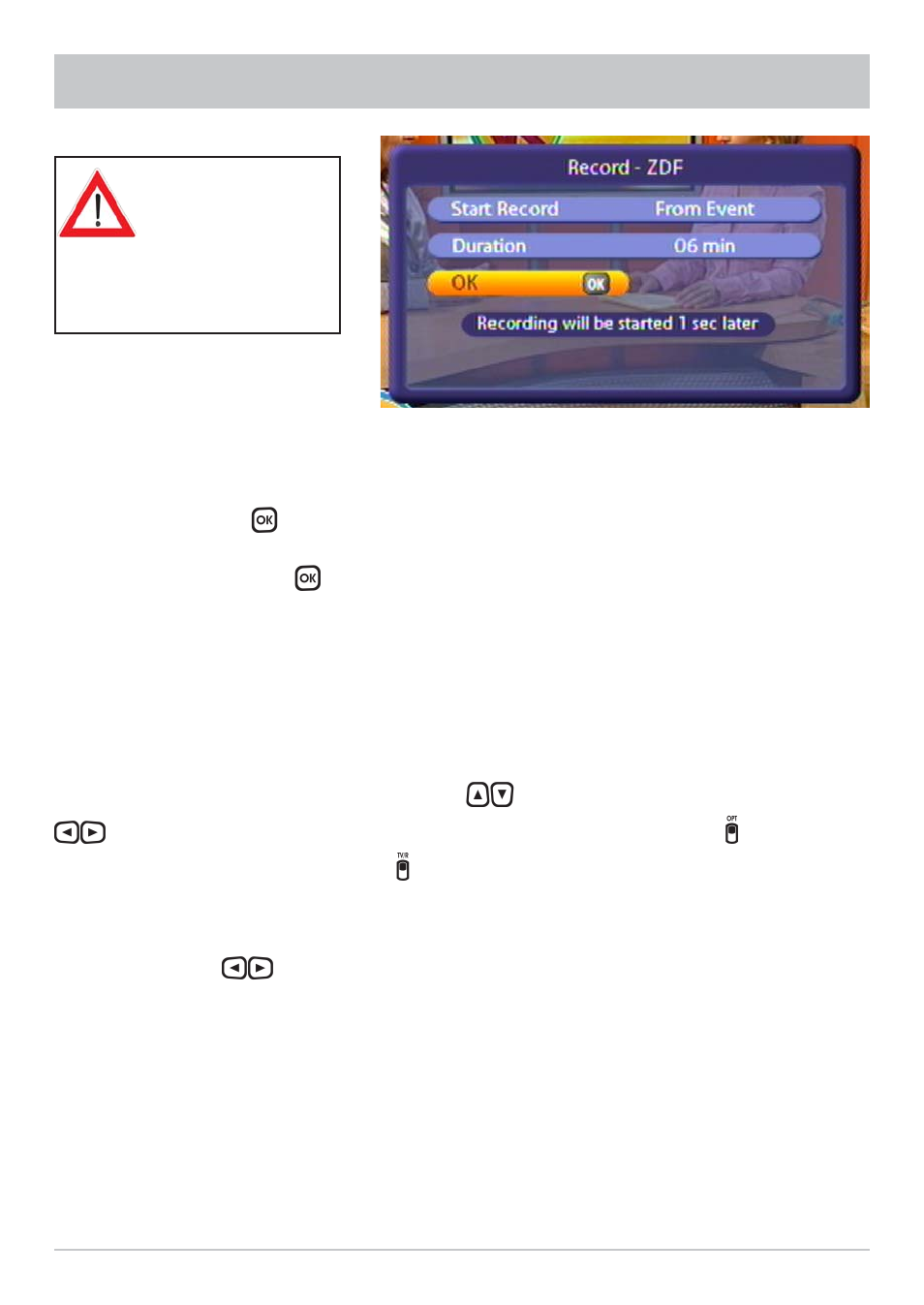 Recording | Kathrein UFS 822sw User Manual | Page 84 / 156