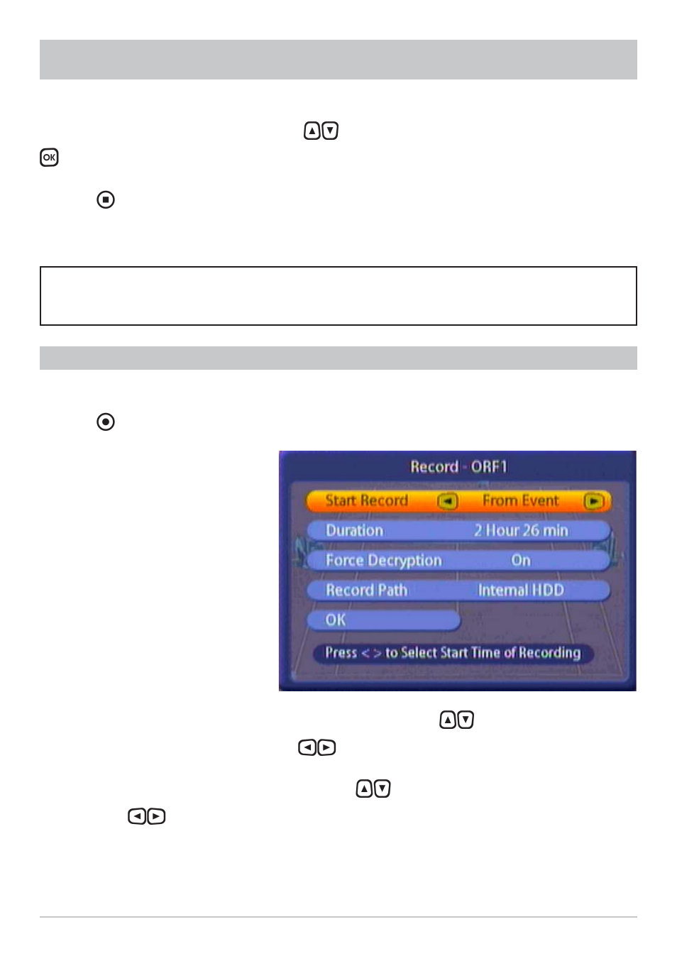 Recording | Kathrein UFS 822sw User Manual | Page 85 / 156