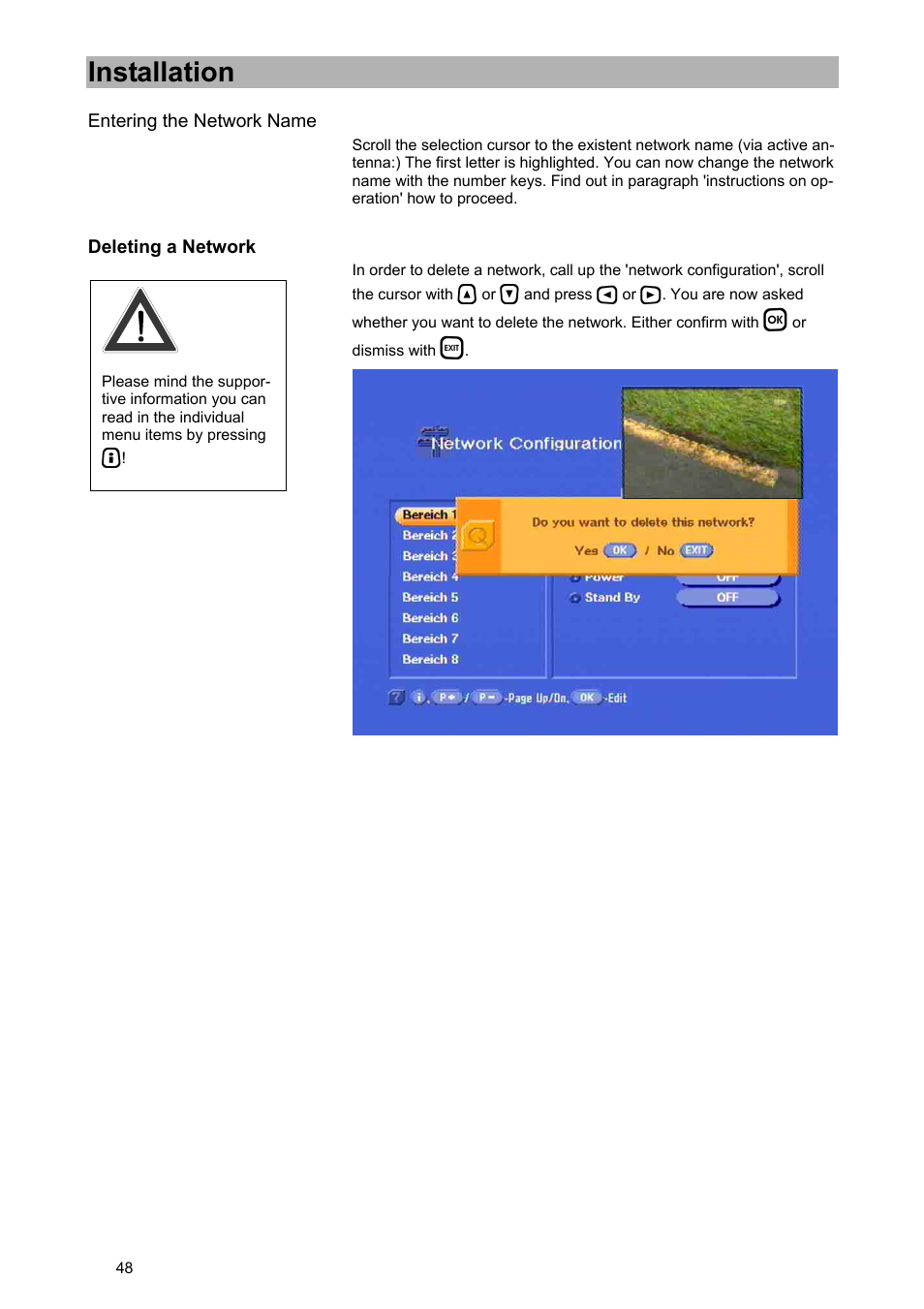 Installation | Kathrein UFD 574/S User Manual | Page 48 / 64